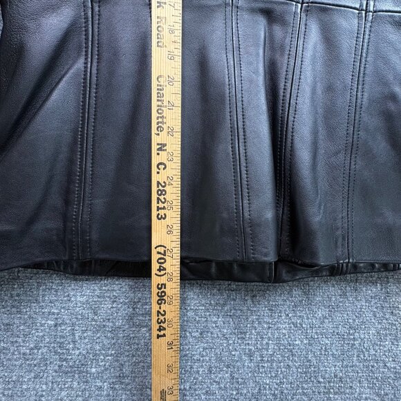 Wilsons Leather Jacket Womens L Black 3M Thinsulate Insulation Blazer Button - Picture 10 of 16